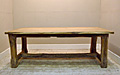 large oak rustic refectory style dining table